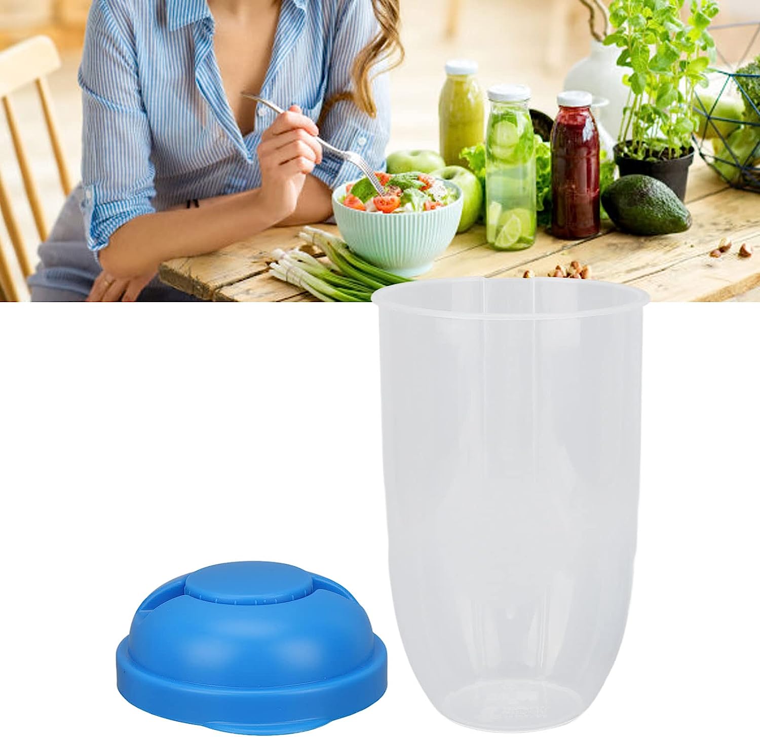 2545 Fruit and Vegetable Salad Cups Easy Clean Salad Mixing Cup for Business People for Business Travel (1Pc) DeoDap 2545 Fruit and Vegetable Salad Cups Easy Clean Salad Mixing Cup for Business People for Business Travel (1Pc) DeoDap